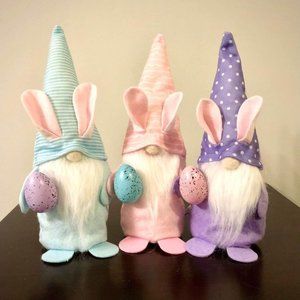3 Pack Easter Gnomes 14" Tall